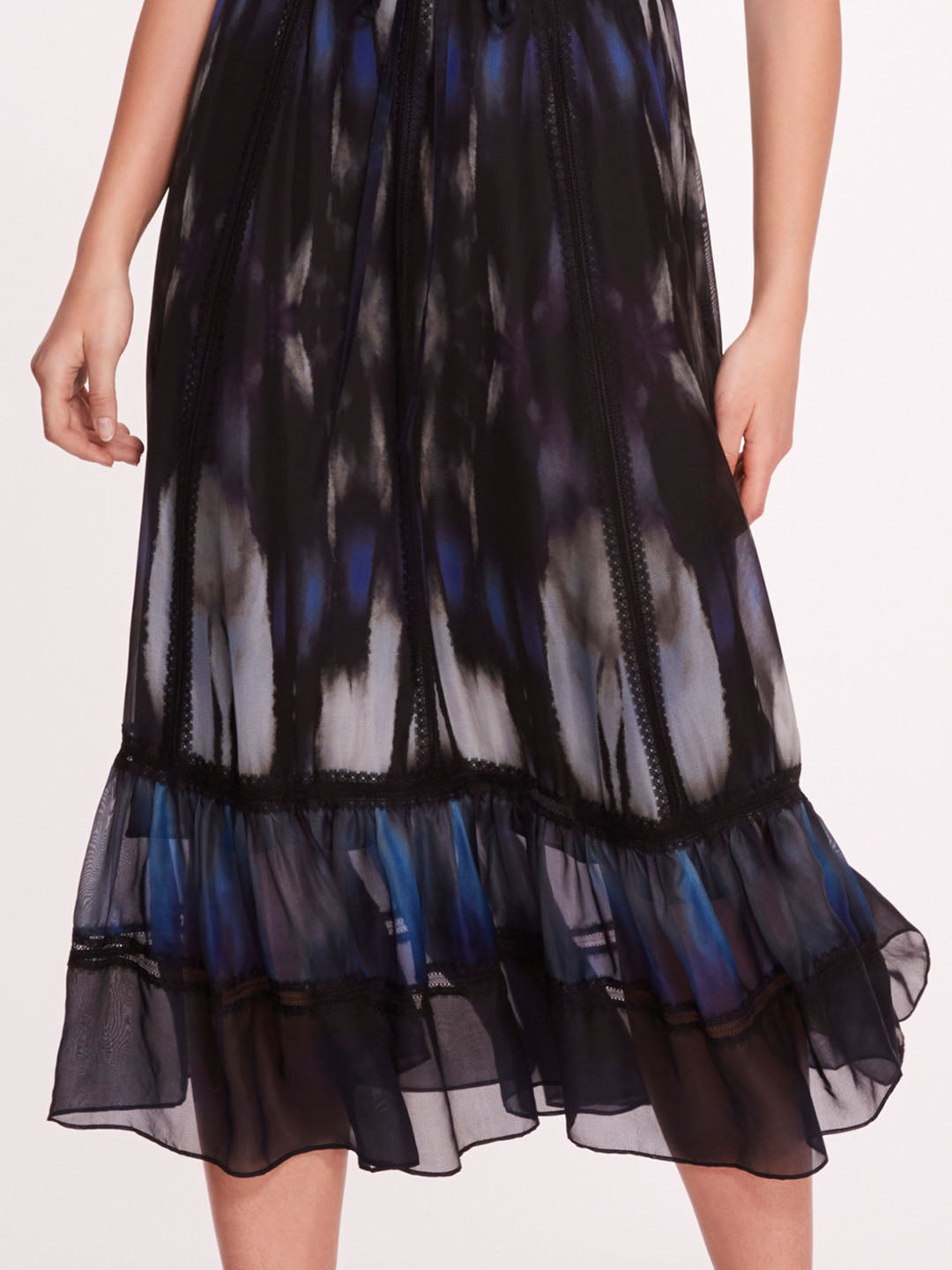 ABSTRACT VISCOSE MIDI DRESS - 4