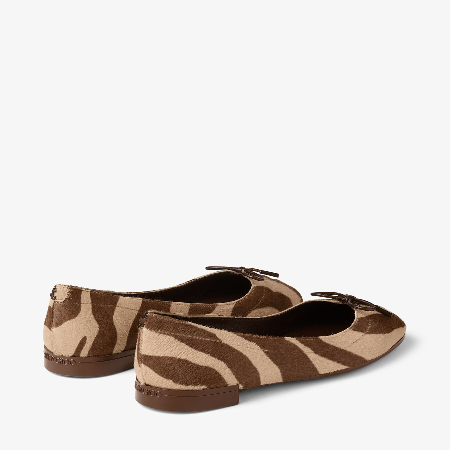 Scarlett Ballerina
Chocolate Zebra Printed Pony Ballerina Flats - 6