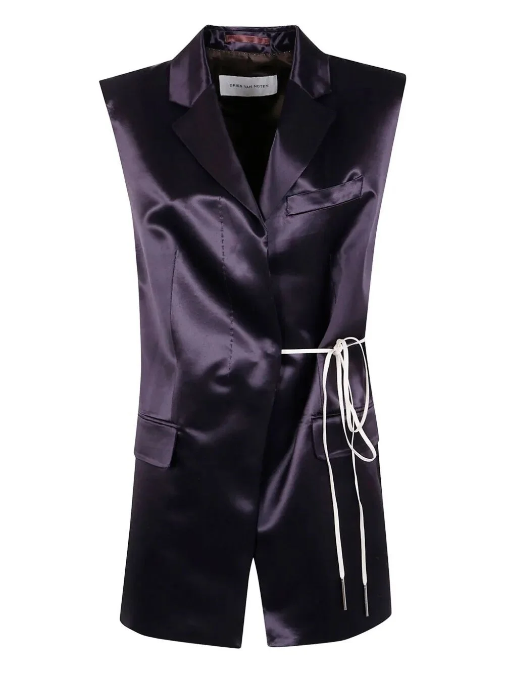 Introducing the "BIMBLA 2071" SLEEVELESS JACKET from the prestigious brand DRIES VAN NOTEN, a must-h - 1