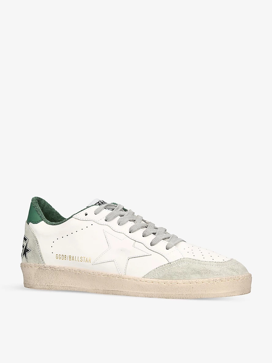 Ballstar logo-print leather low-top trainers - 3