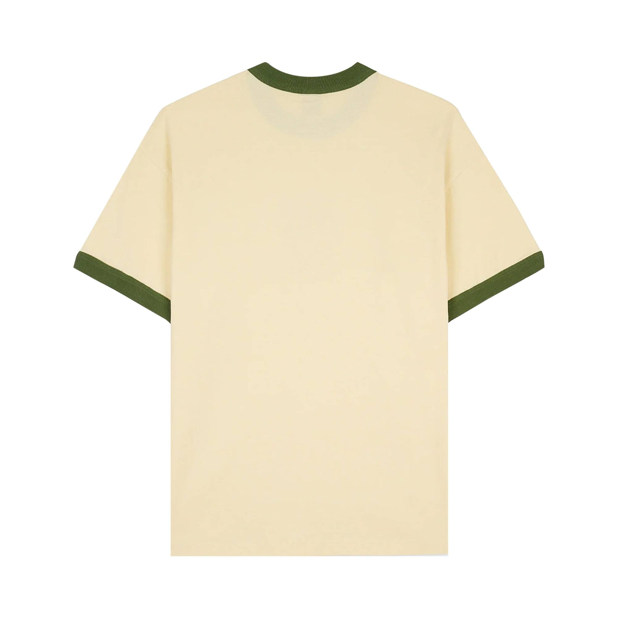 Brain Dead Mouthworm Short-Sleeve Ringer Tee 'Cream' - 2