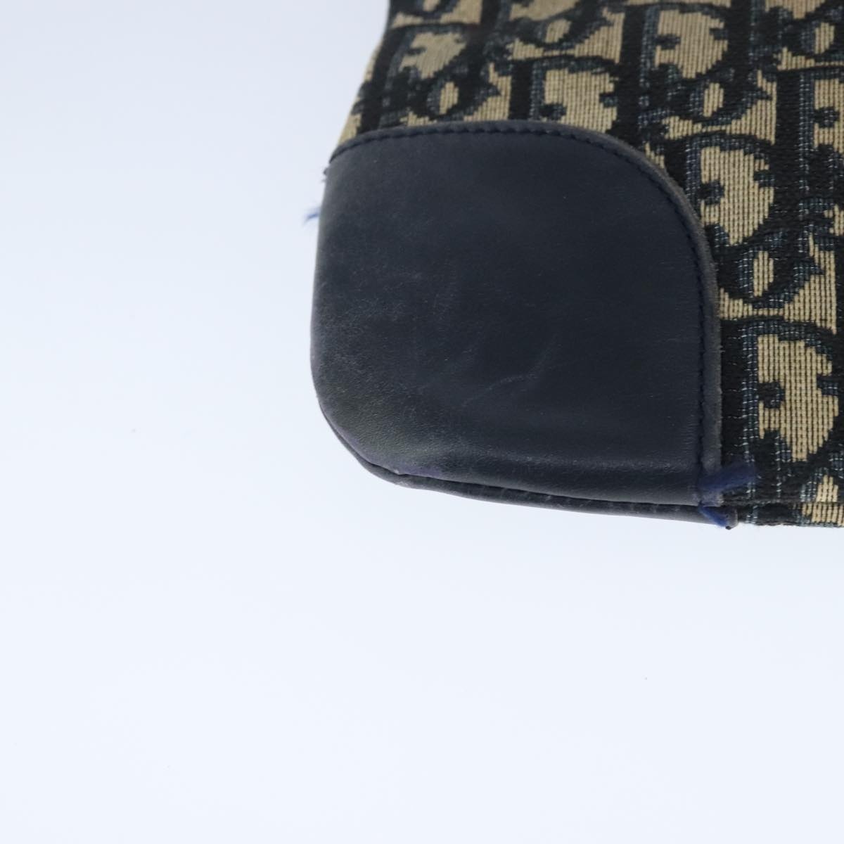 DIOR Trotter Canvas Hand Bag Canvas Navy - 15