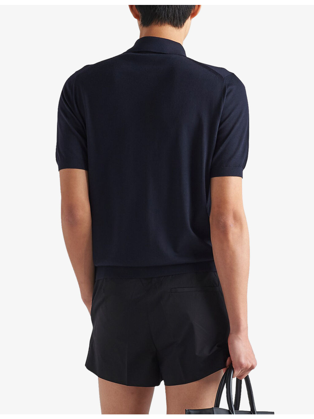 Logo-embroidered short-sleeved wool polo shirt - 4