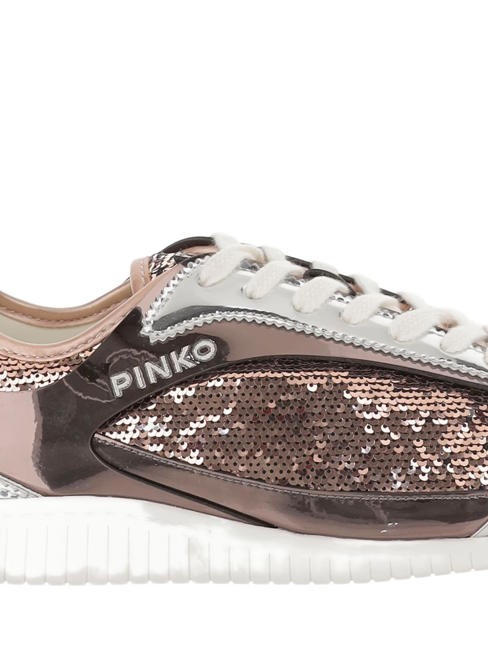 sequin-embellished low top sneakers - 5