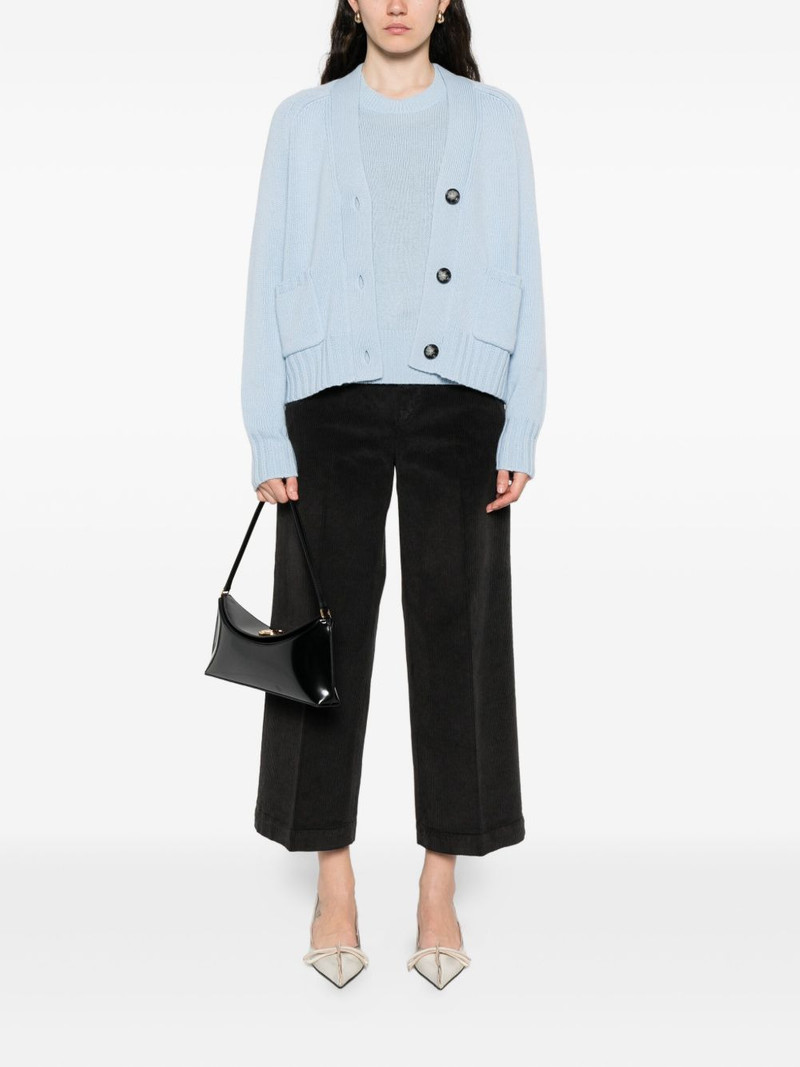 Allude patch-pocket button-up cardigan outlook