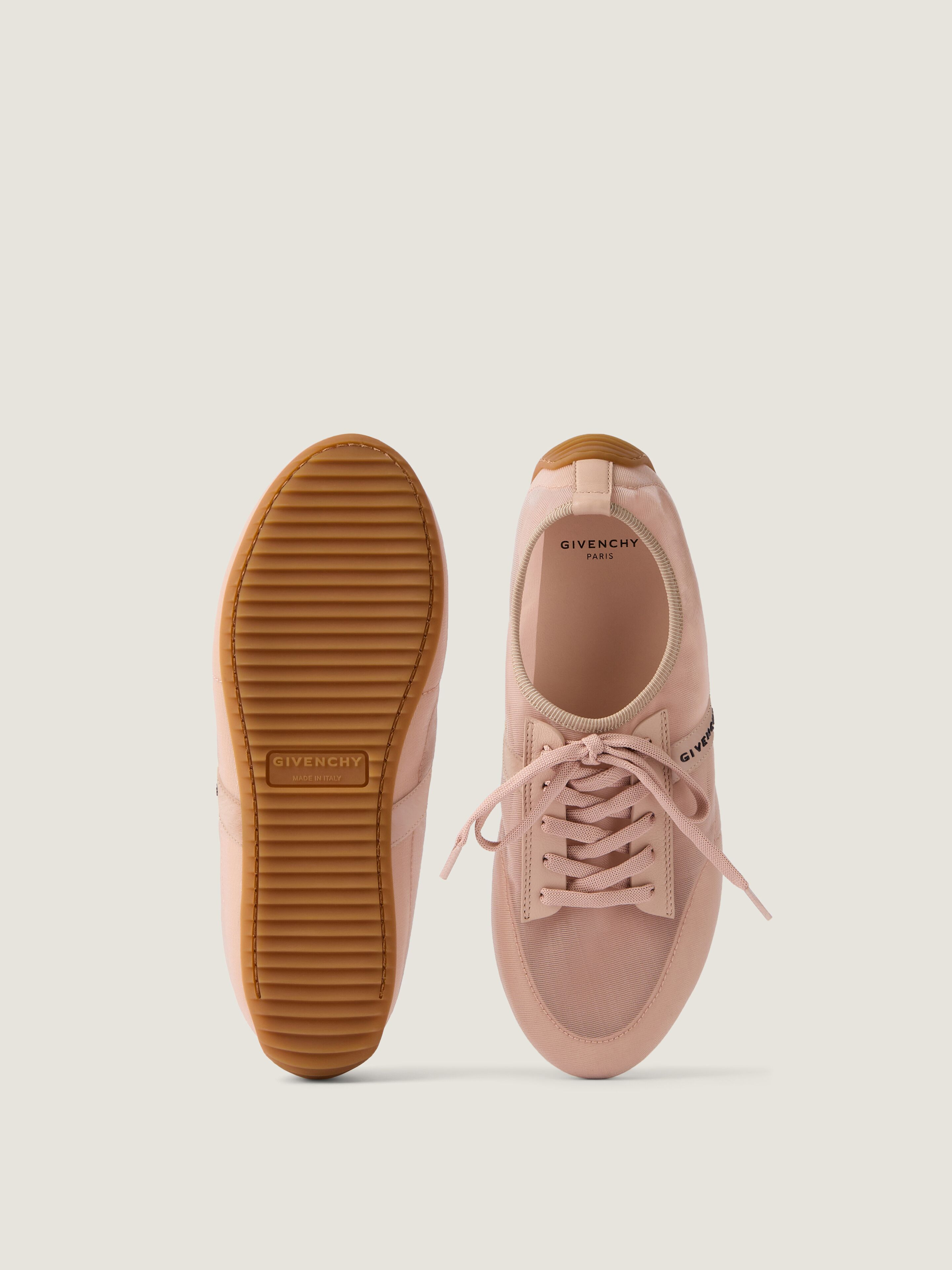 SLIM SNEAKERS IN TRANSPARENT MESH AND LEATHER - 4