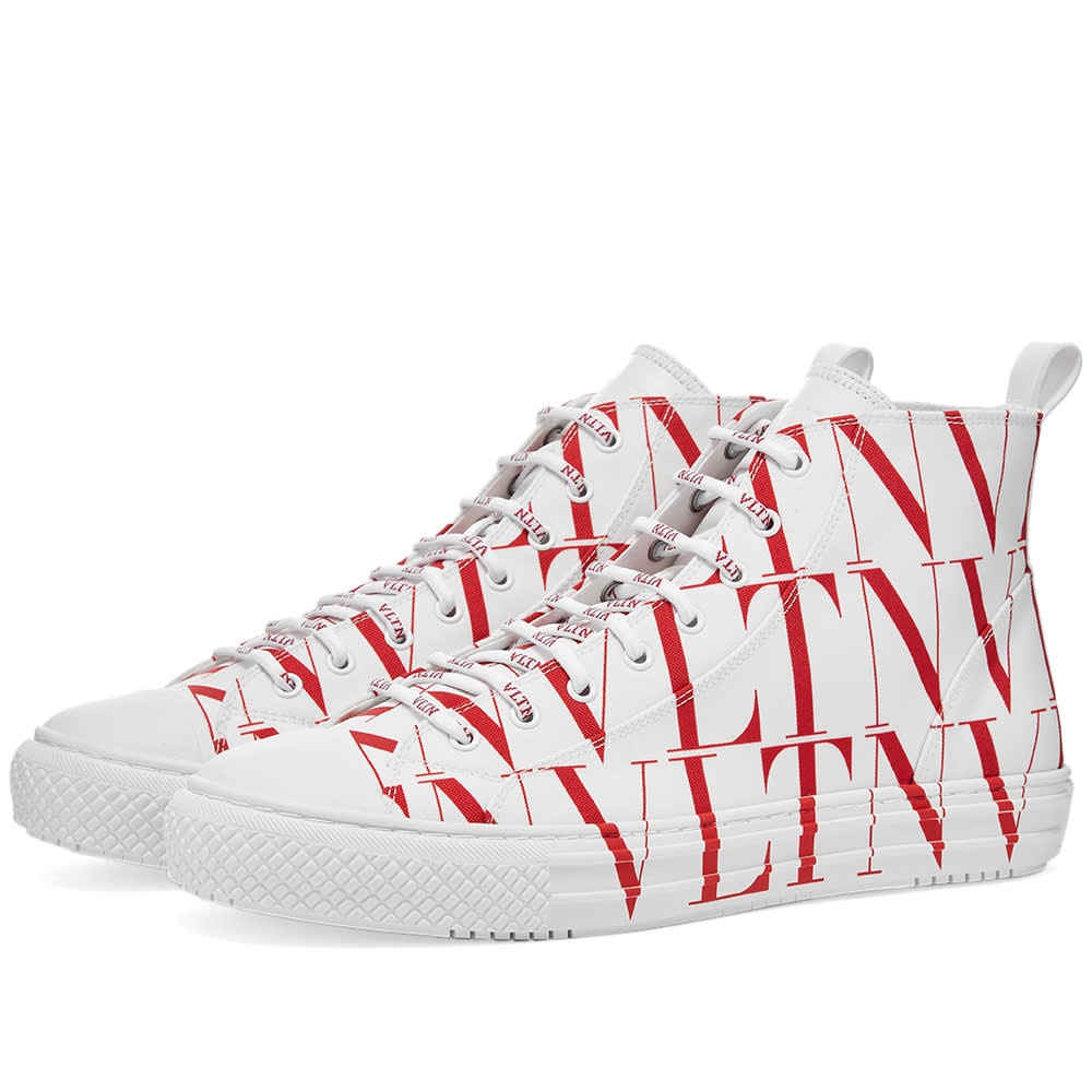 Valentino VLTN All Over Print Canvas High Top - 1