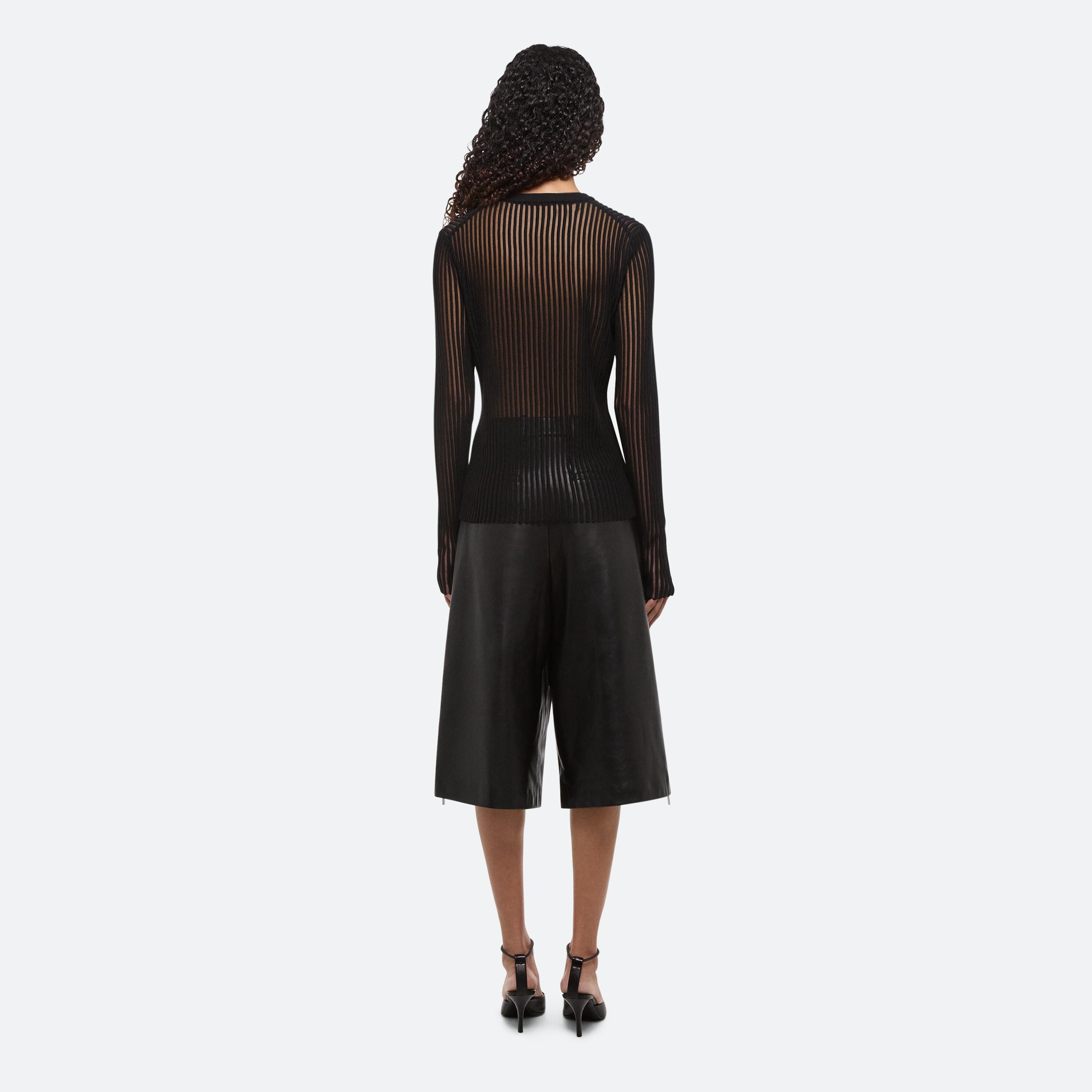 SPACED SHEER CREWNECK - 5