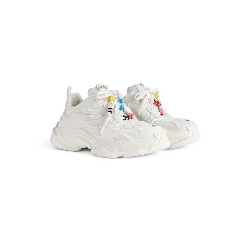 Women's Triple S Sporty Sneaker With Charms in White 2