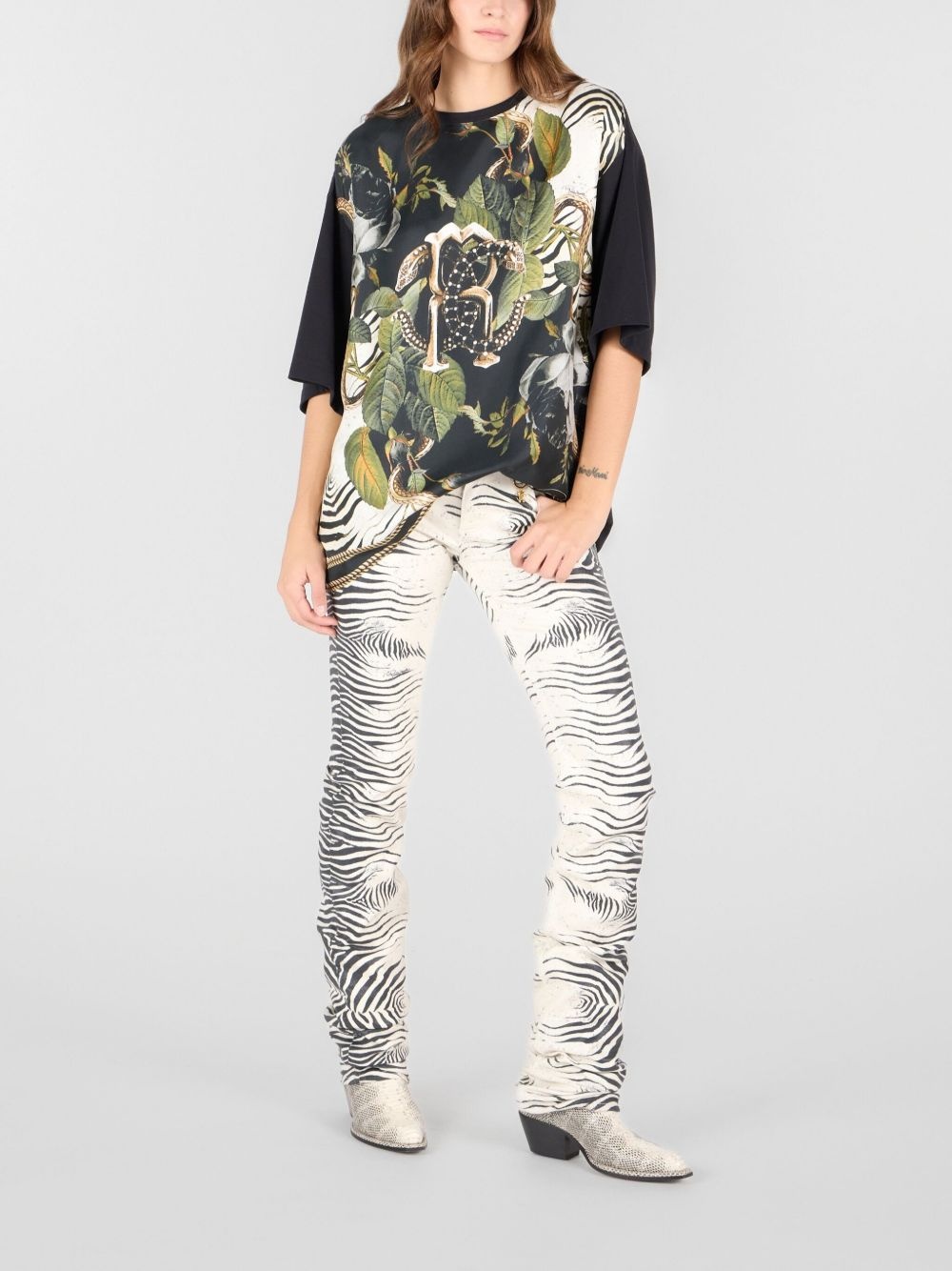 floral-print t-shirt - 2