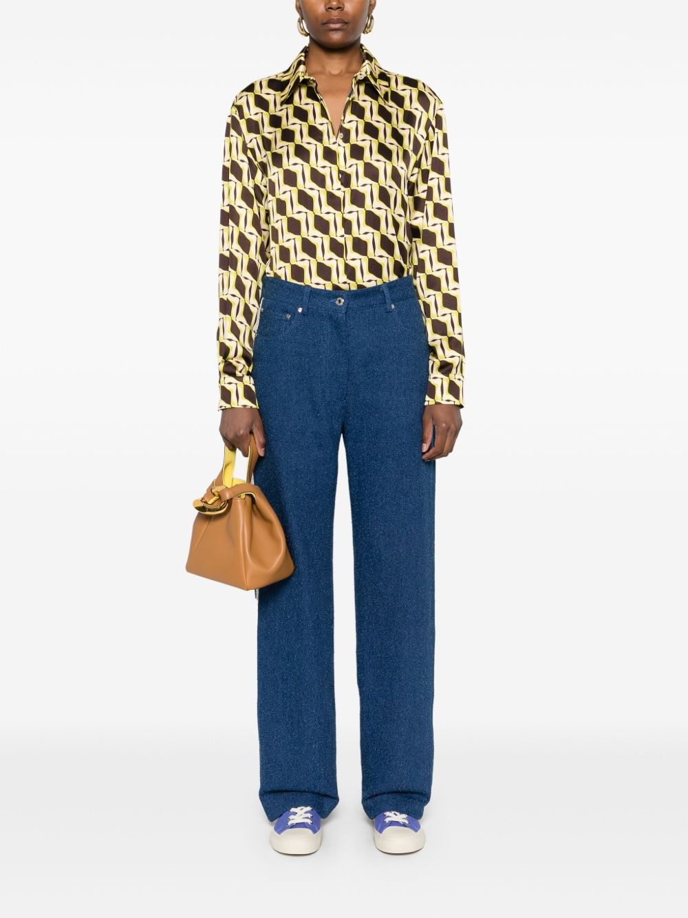 geometric-print shirt - 2