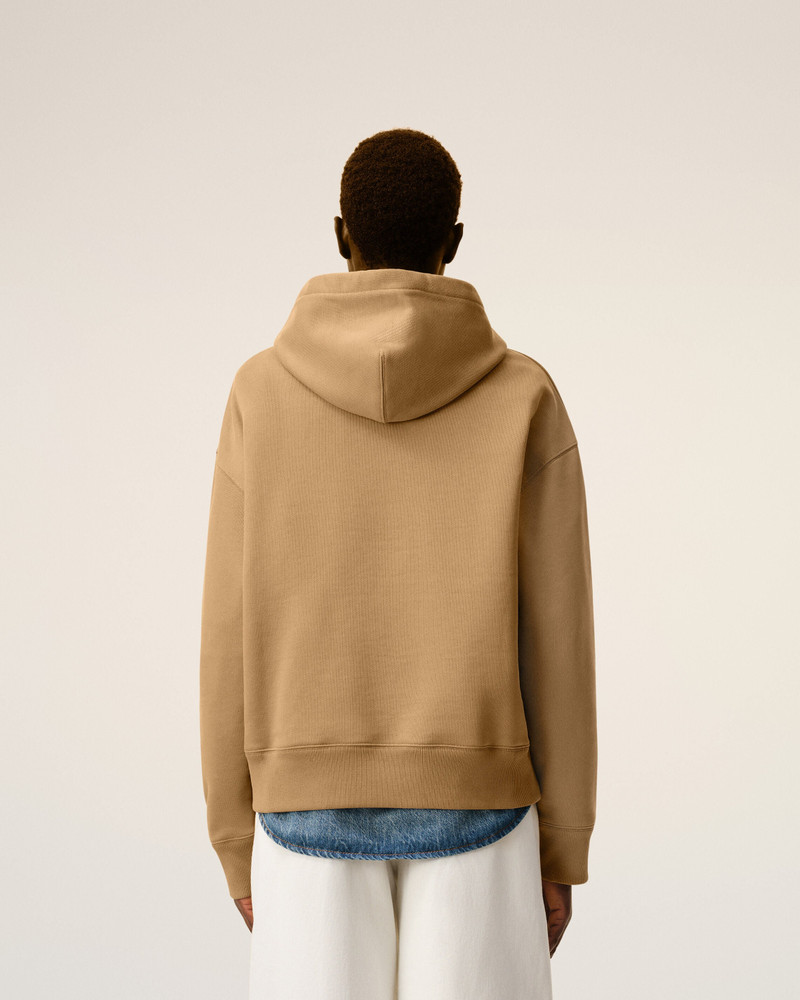 BEIGE COTTON AMI DE COEUR HOODIE 5
