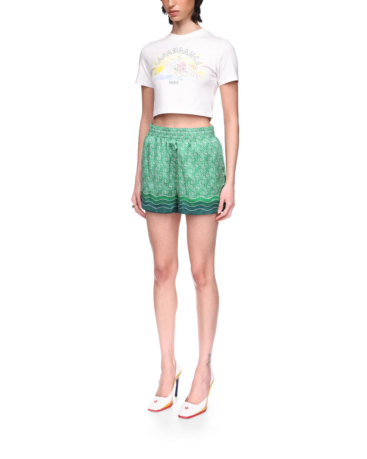 Column Monogram Silk Shorts - 3