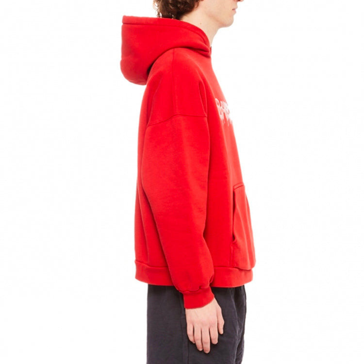 Balenciaga SS22 Logo Hoodie 'Red' 674986TLVF26407 - 4