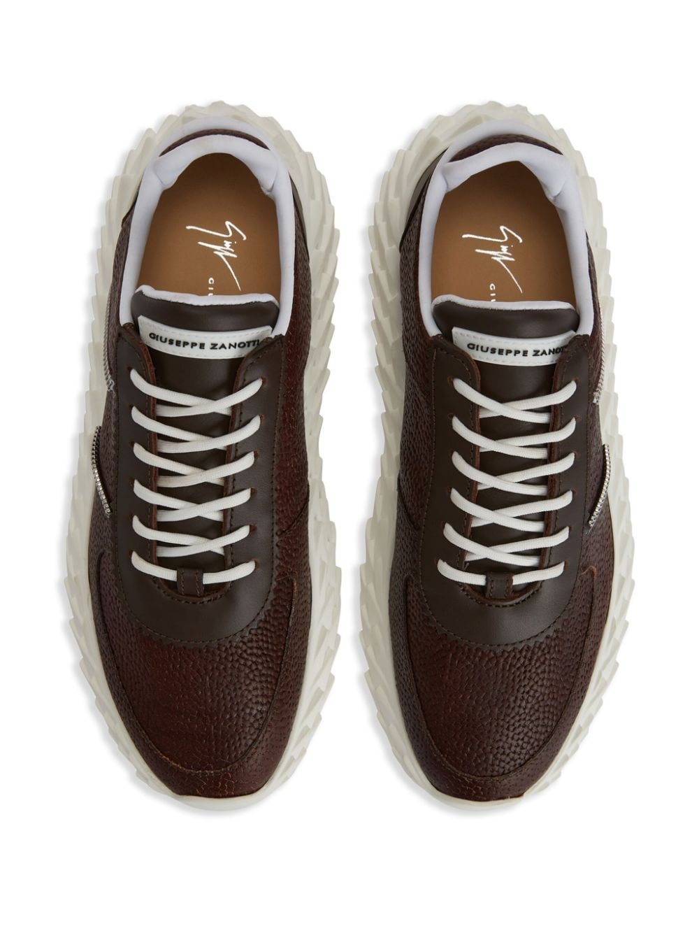 Urchin panelled leather sneakers - 4