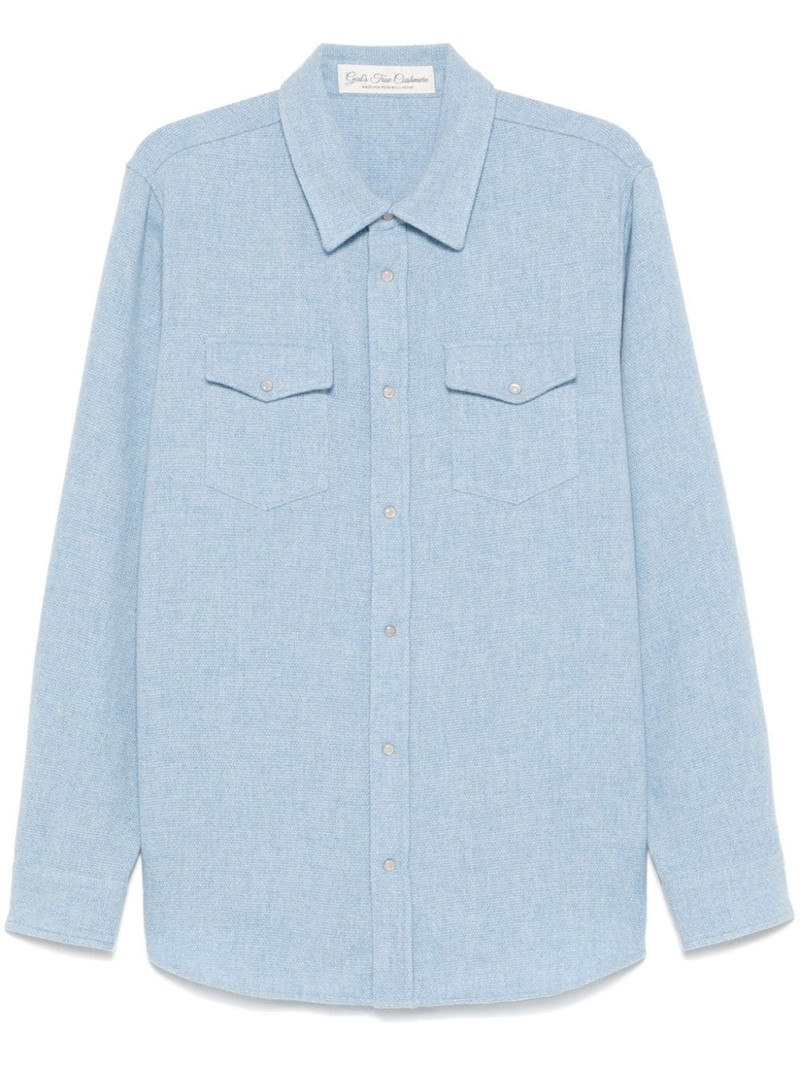 mélange cashmere shirt 1