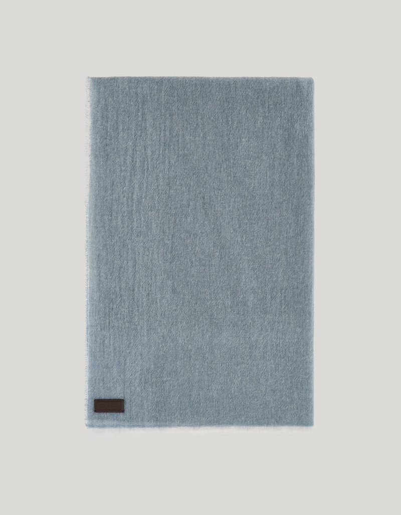 PETROL BLUE CASHMERE SCARF 1