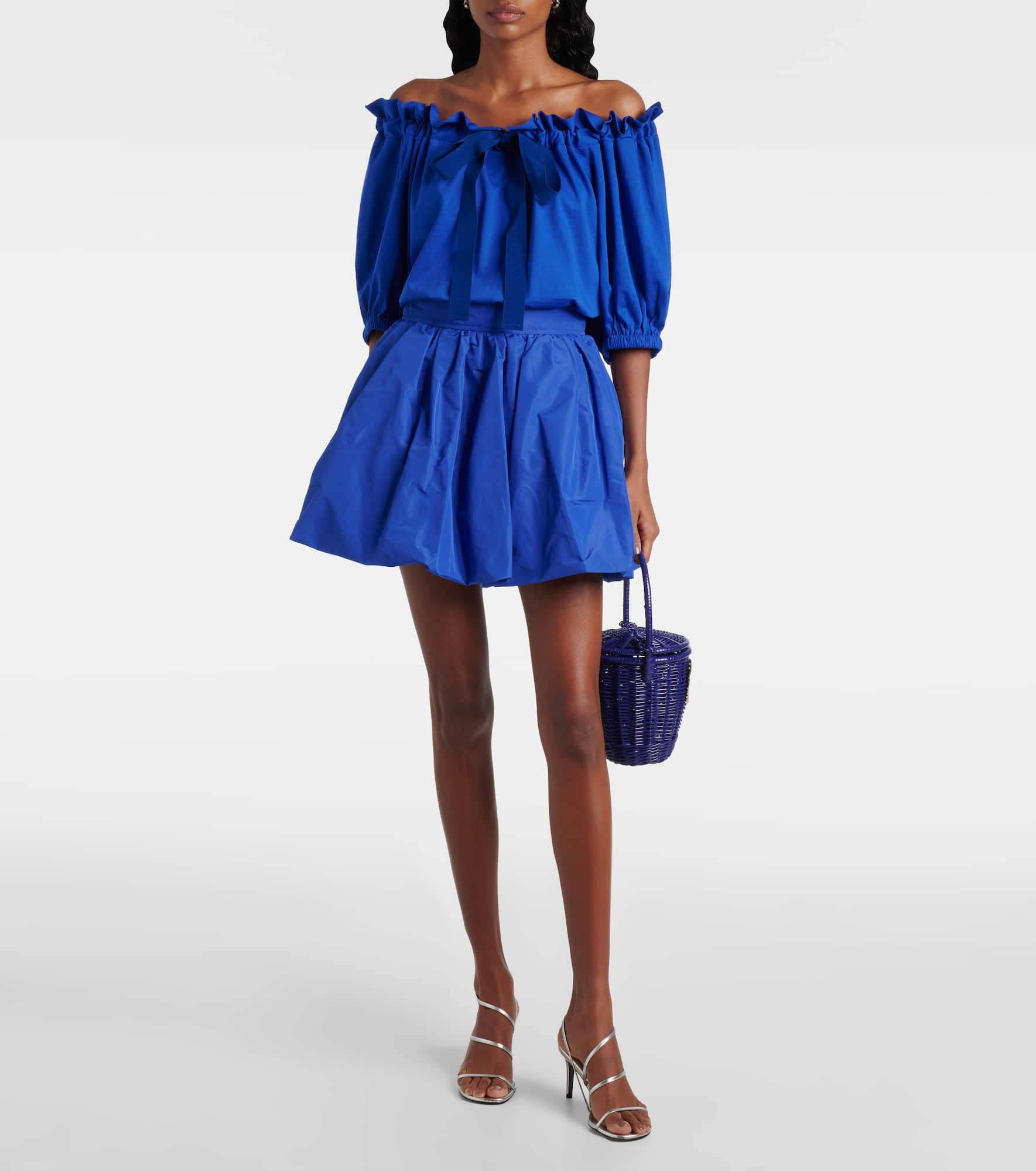 Off-shoulder cotton jersey top - 2