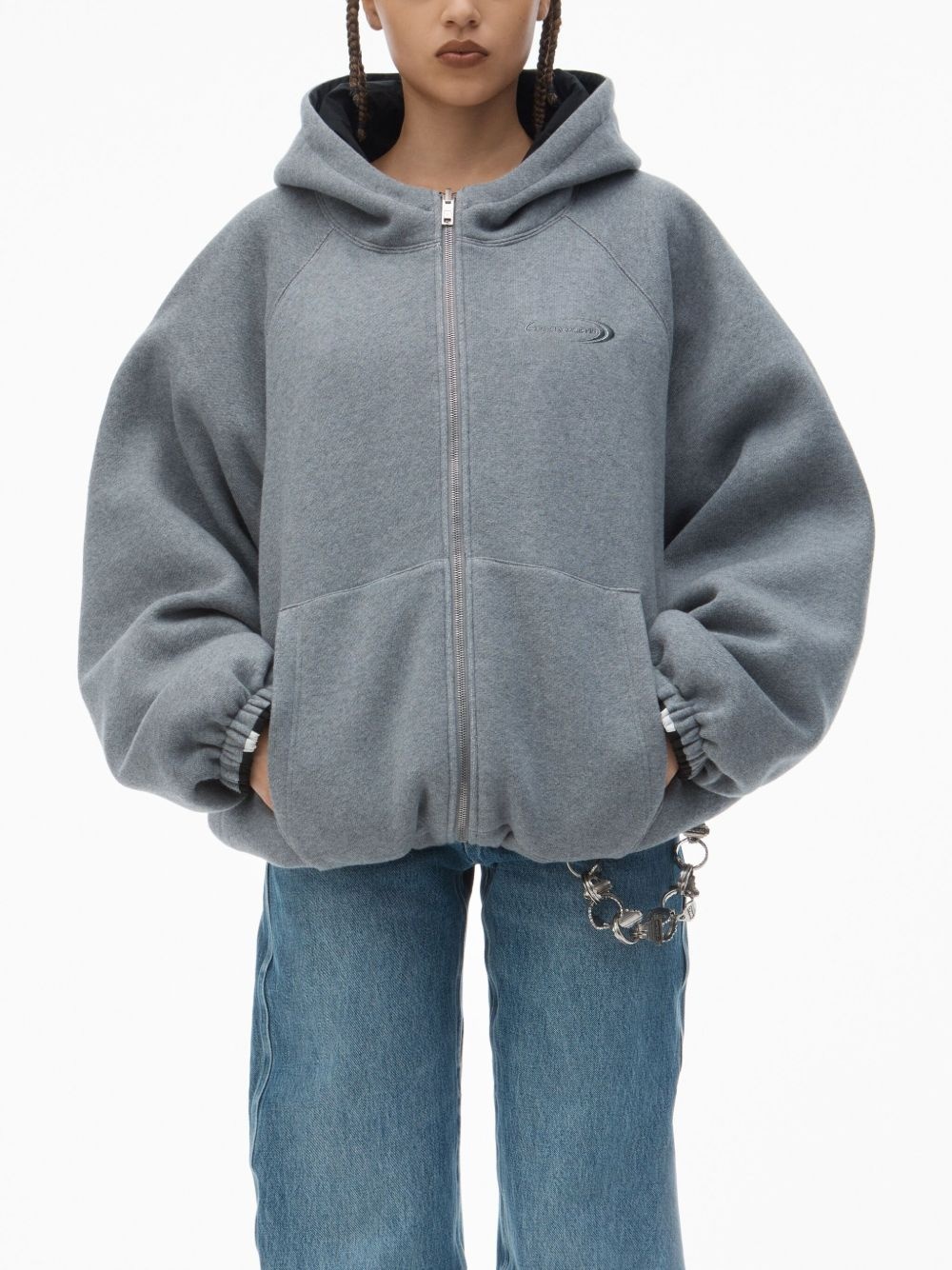 Reversible Raglan zip hoodie - 3