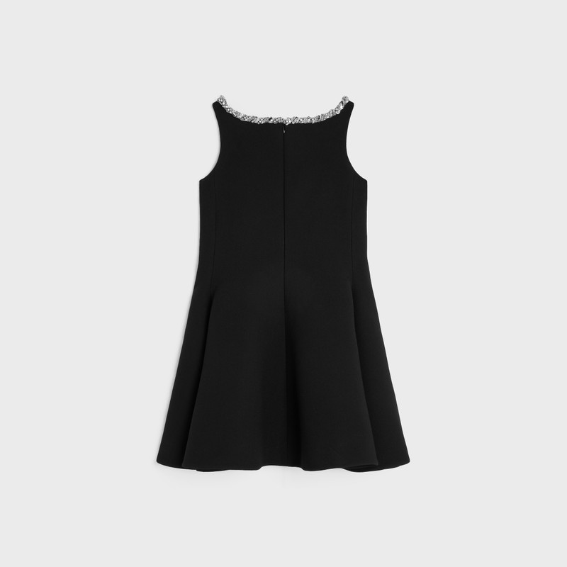 CELINE embroidered dress IN double wool crepe outlook