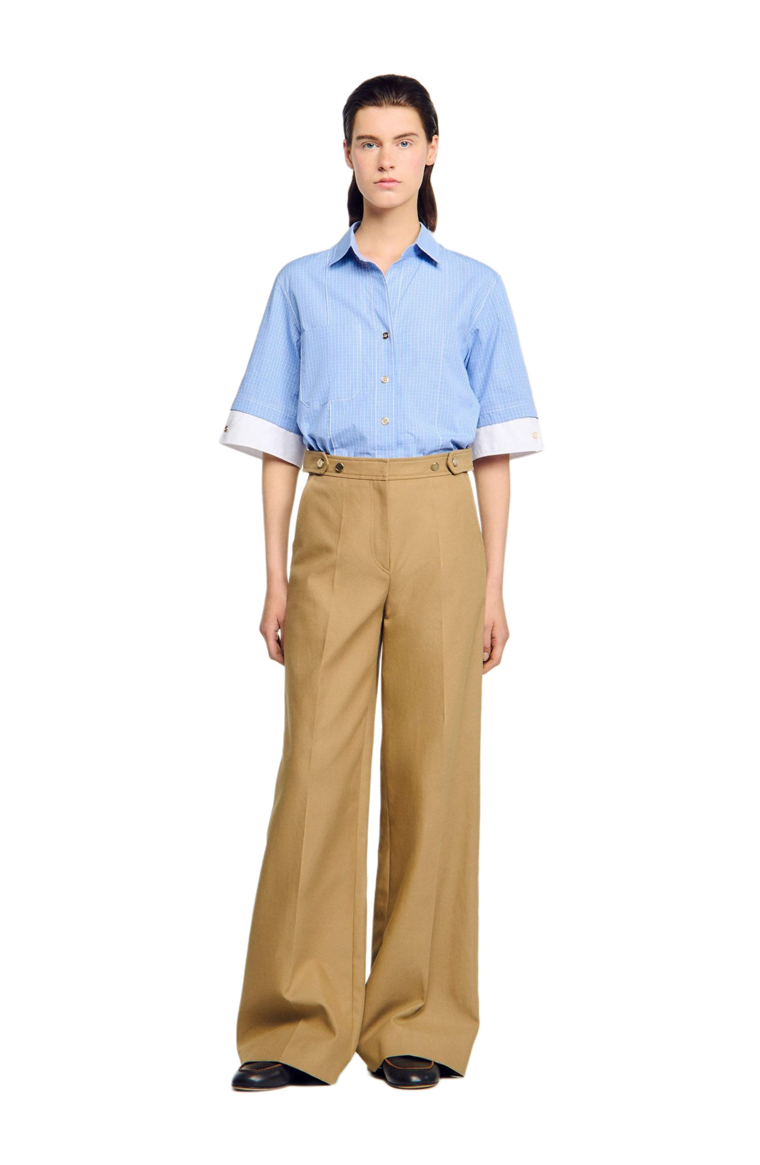 SANDRO Cotton suit trousers in Beige at Nordstrom - 6
