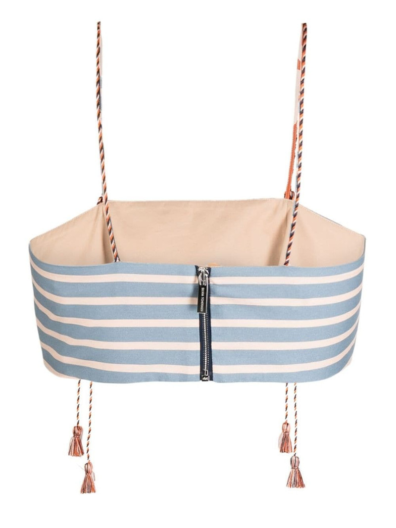 SILVIA TCHERASSI draped-tassel cotton corset outlook