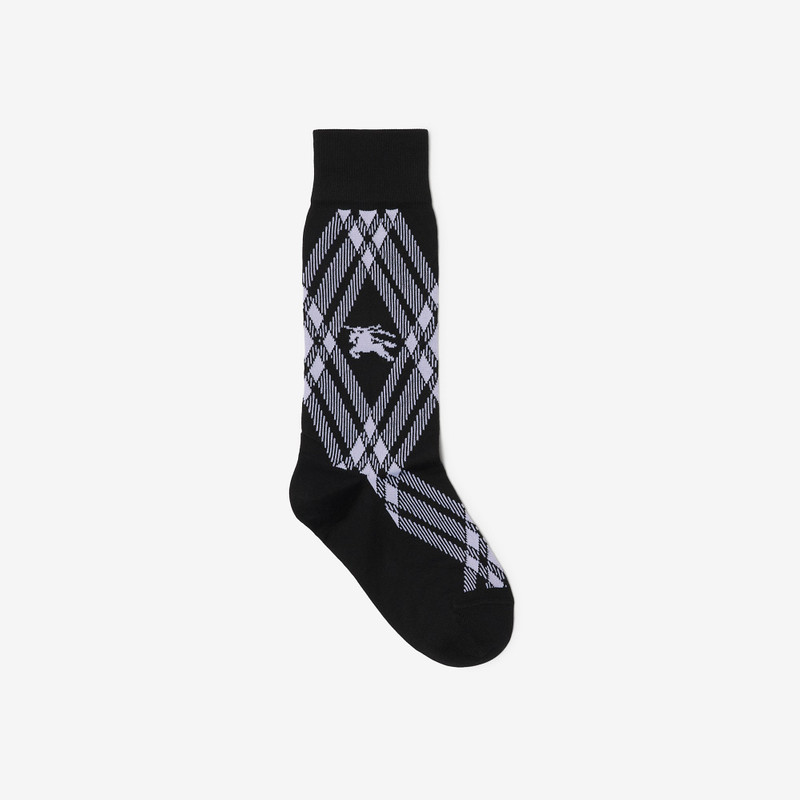 Check Cotton Blend Socks 4