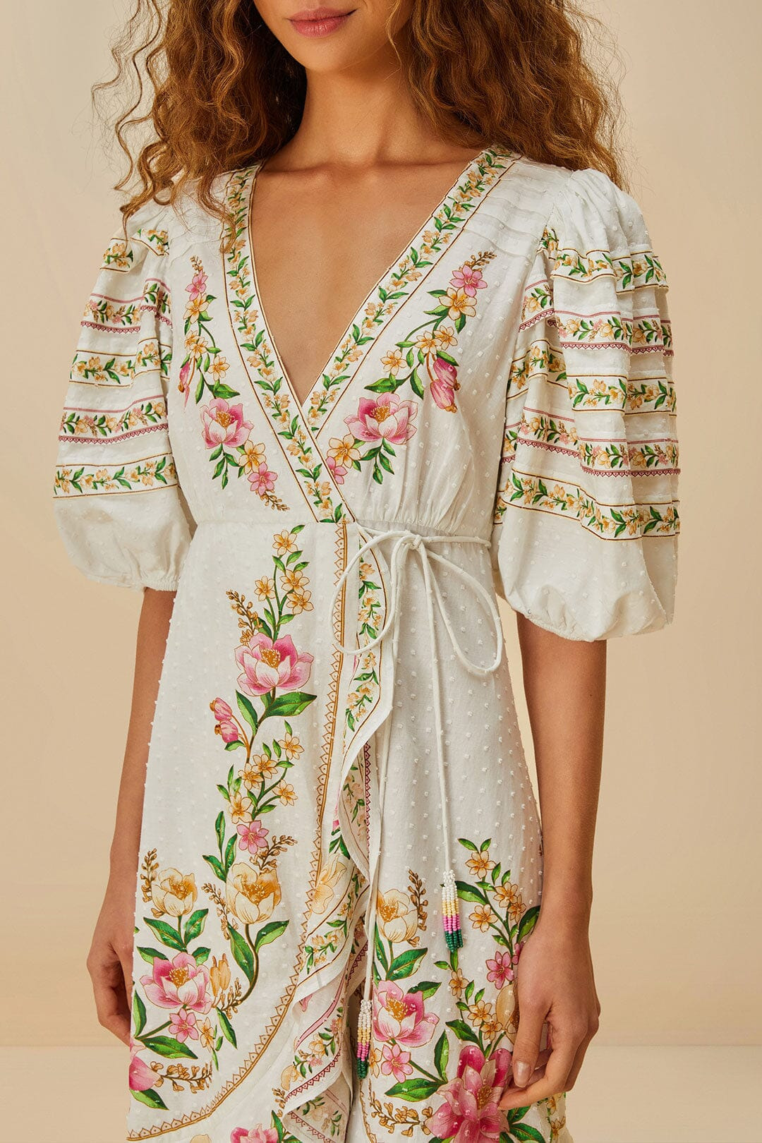 Off-White Palm Dream Wrap Midi Dress - 3