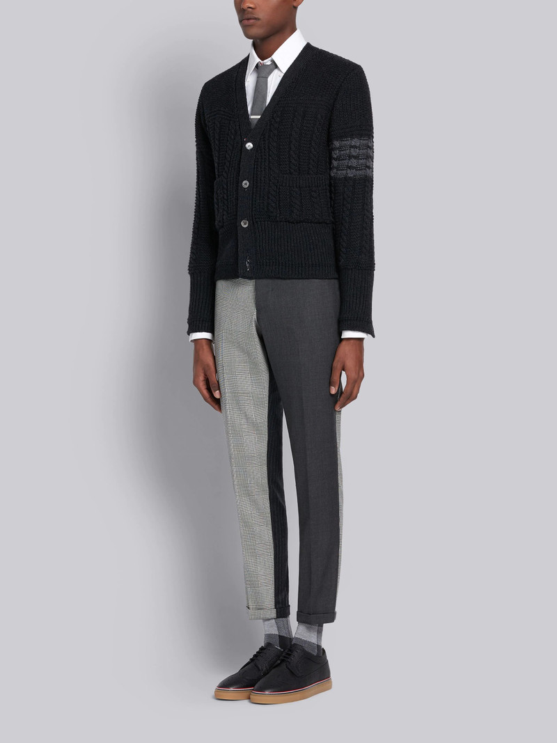 Black Pebbled Calfskin Longwing Brogue Trainer 6