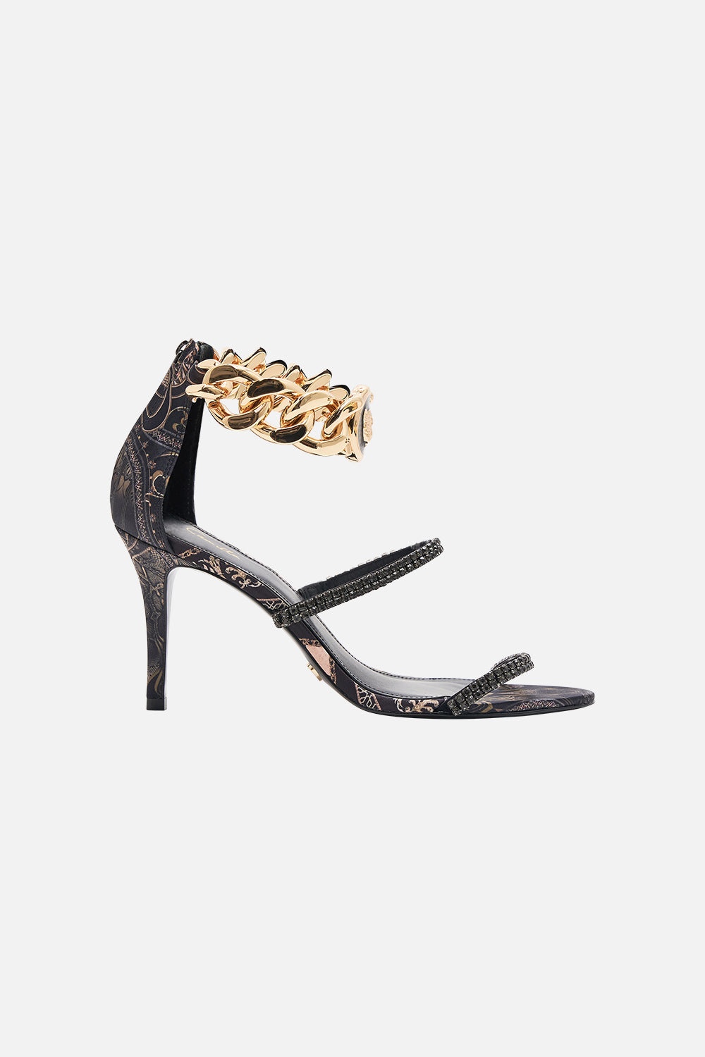 SASKIA CHAIN ANKLET HIGH HEEL SANDAL - 1