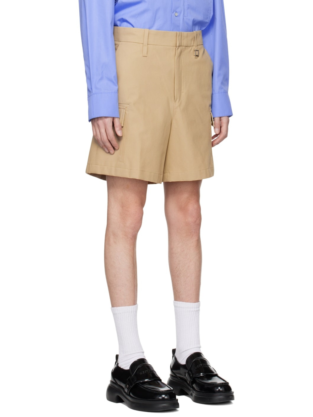 Beige Hardware Shorts - 2