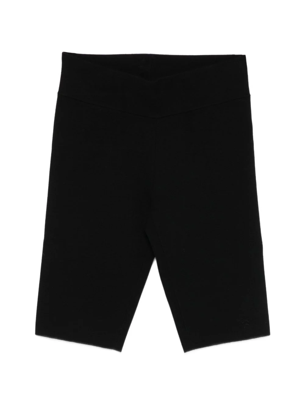 elastic knee-length shorts - 1
