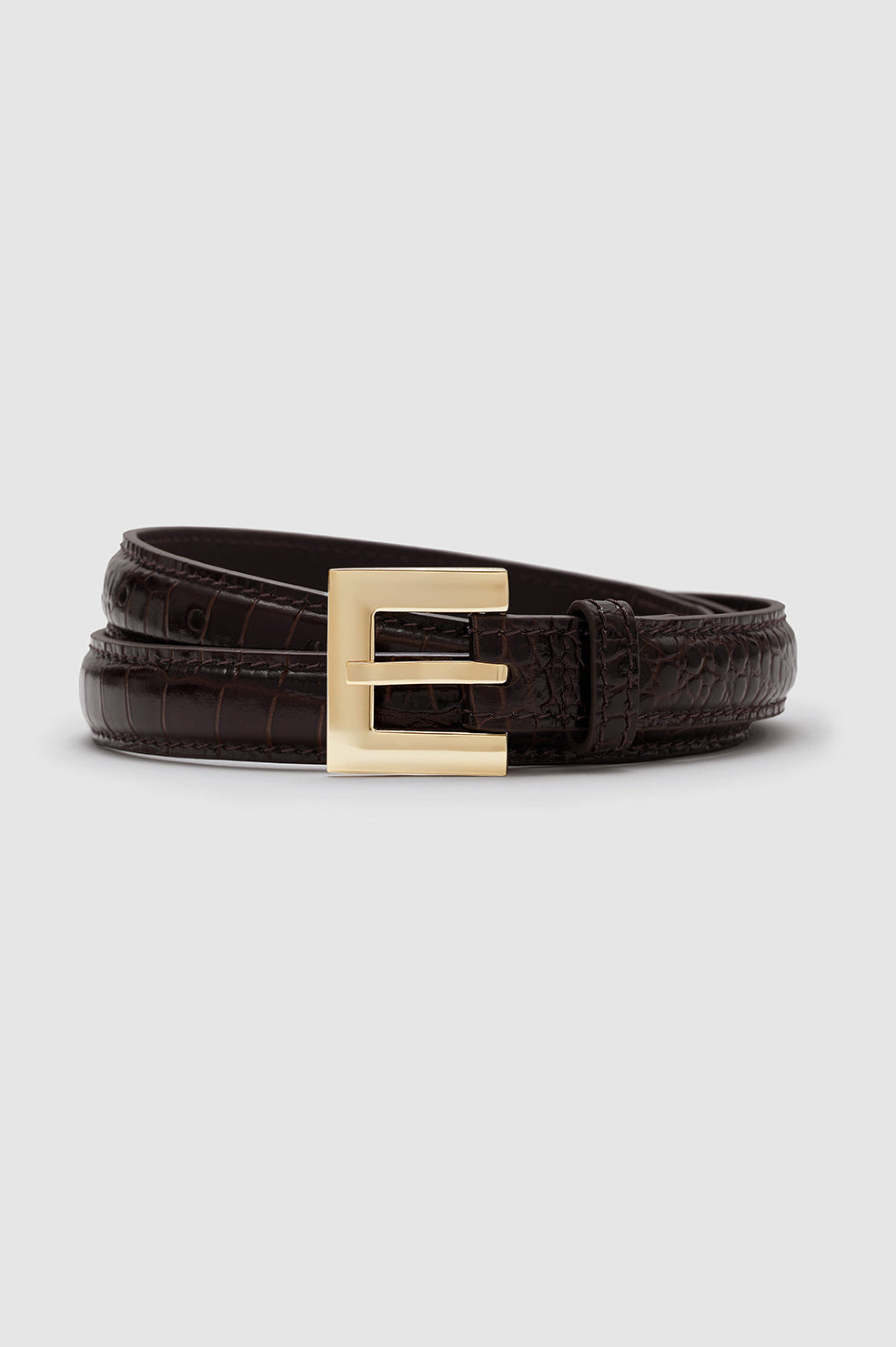 Nicola Belt - Dark Brown Embossed - 3