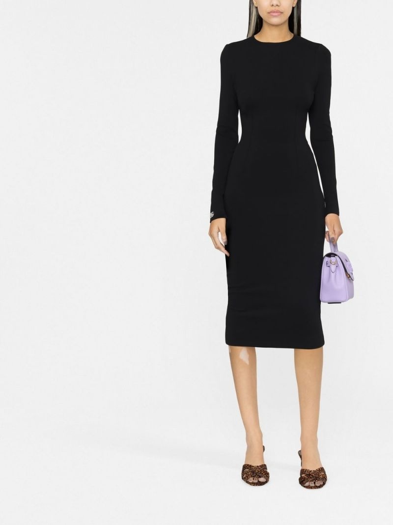 long-sleeved tailored dress - 2