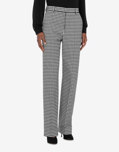 Moschino COTTON AND NYLON GINGHAM TROUSERS outlook