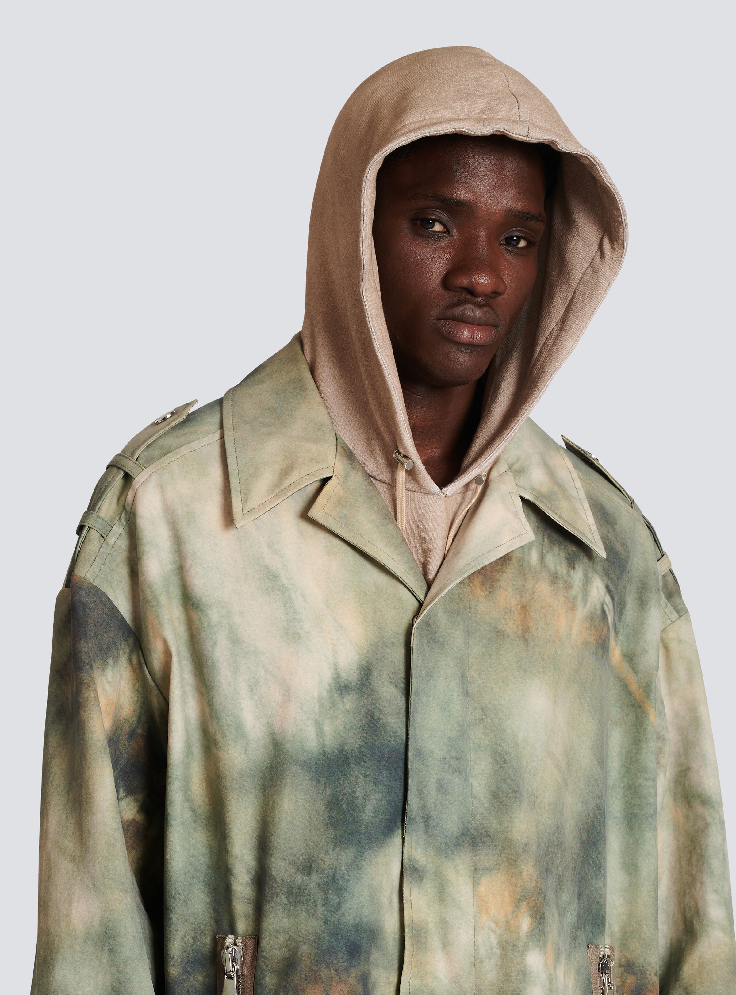 Desert print cotton coat - 6