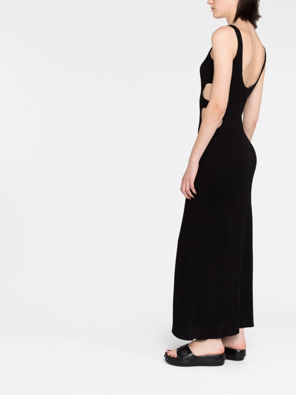 crinkled-effect tank maxi dress - 6