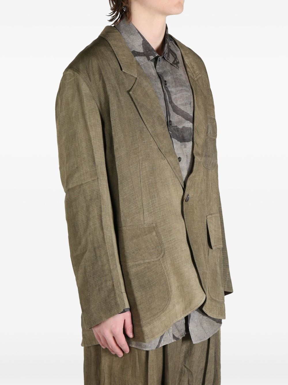 faded-effect blazer - 4