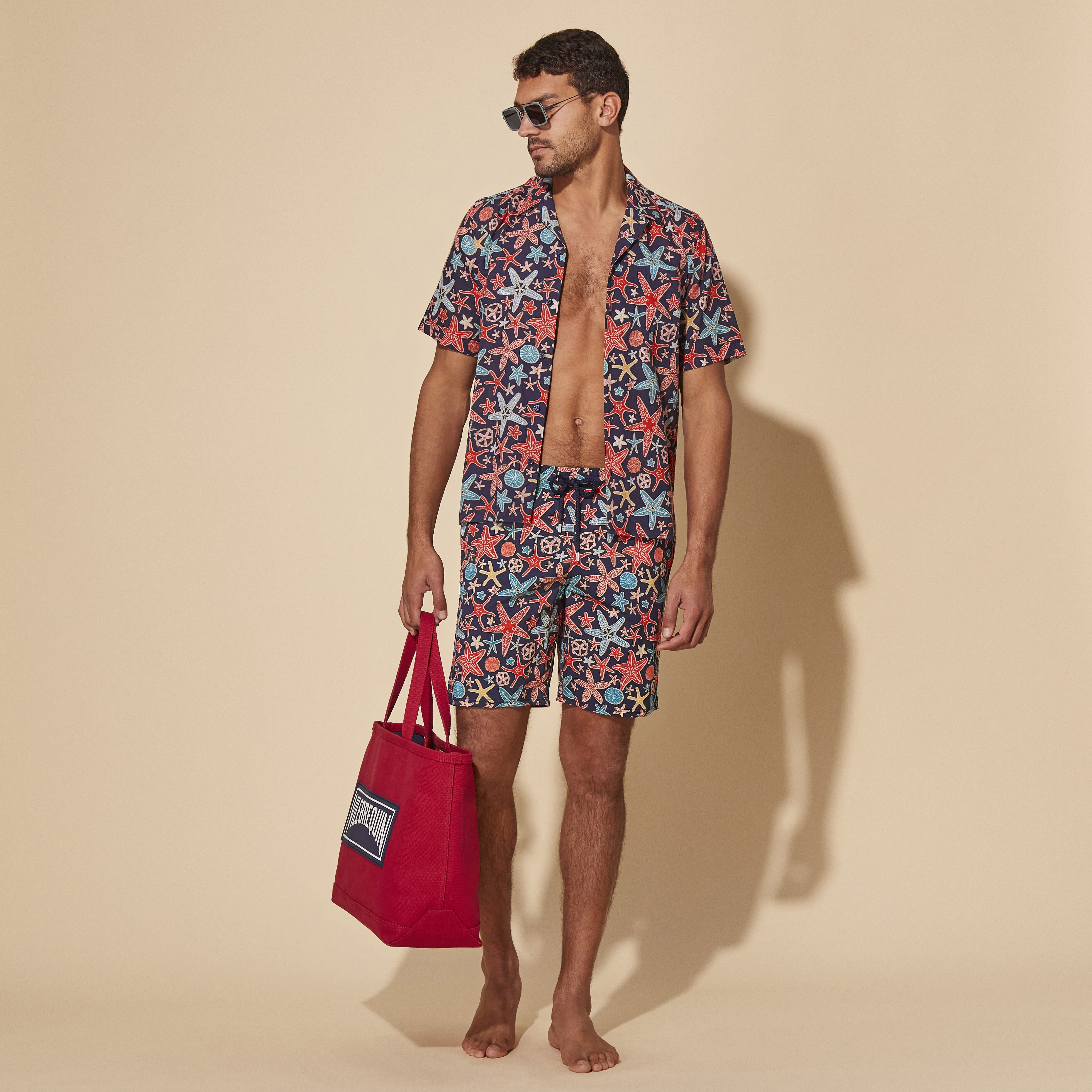 Men Linen Bowling Shirt Holistarfish - 5