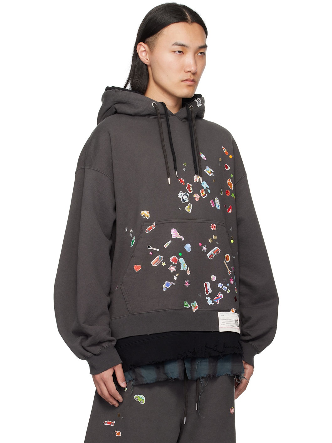 Black Triple Layered Hoodie - 2