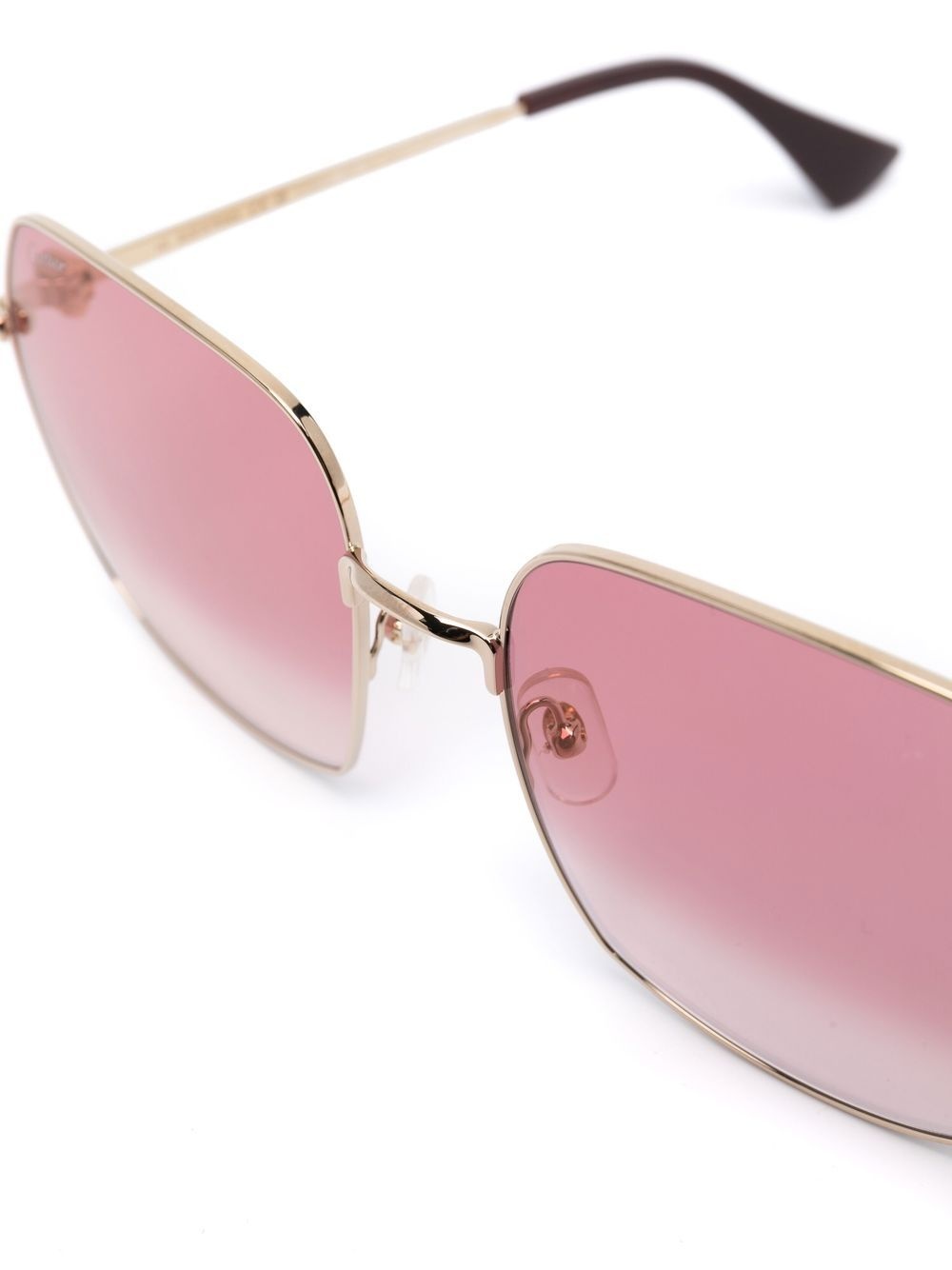 logo-engraved square-frame sunglasses - 3