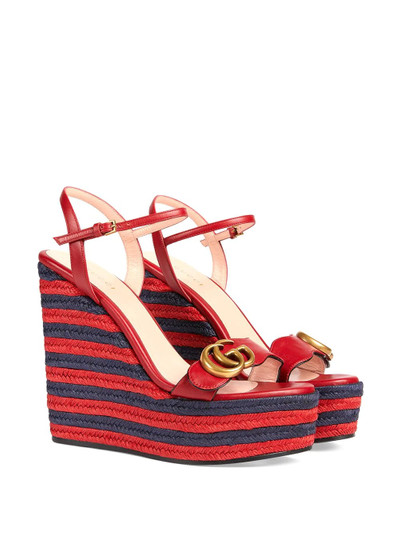 GUCCI Double G espadrille sandals outlook