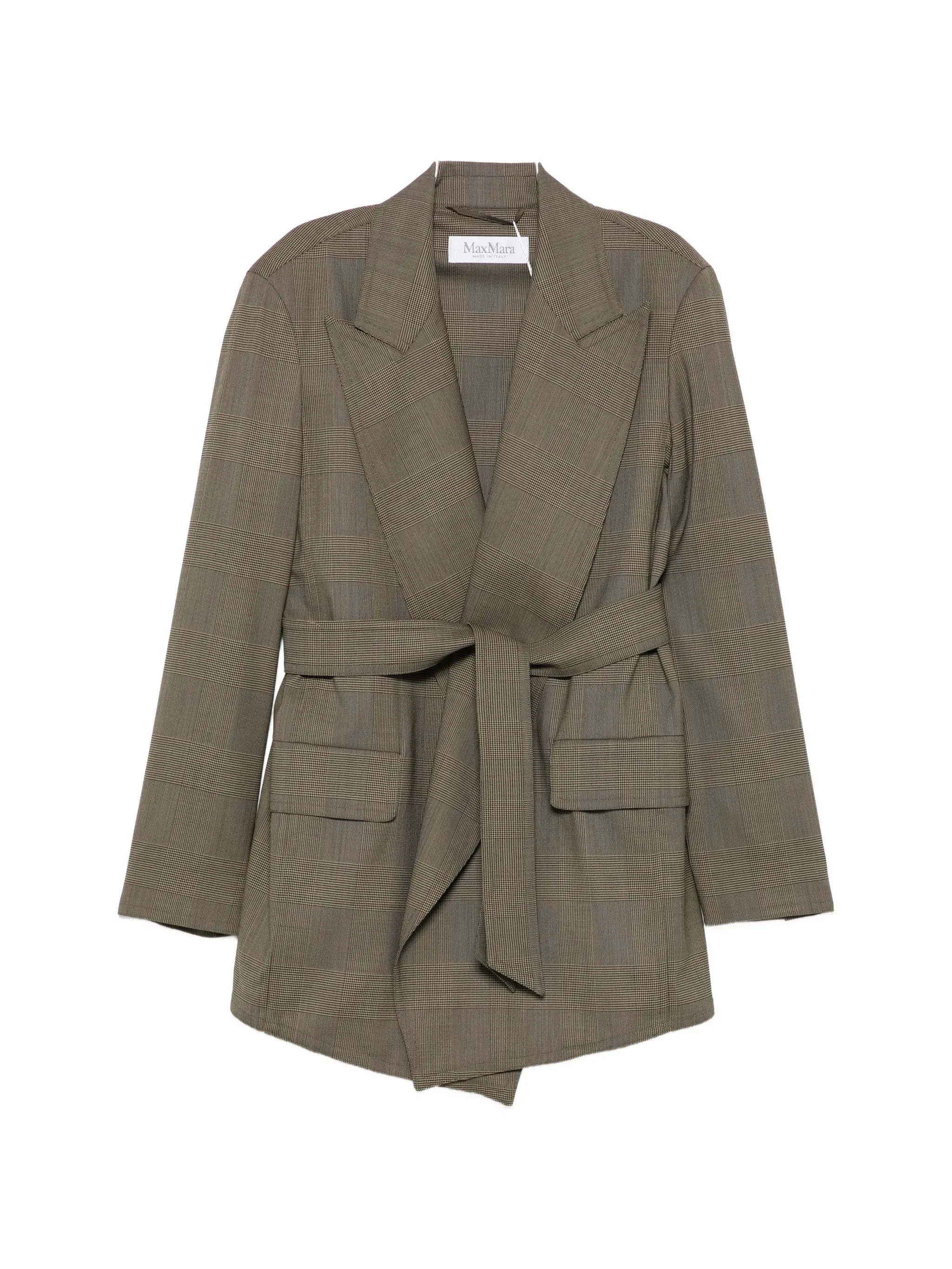 Max Mara Checked Belted Blazer - 1