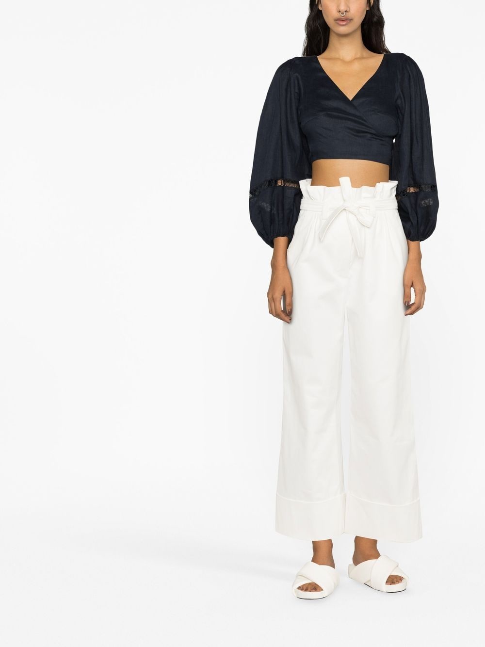 paper-bag waist trousers - 2