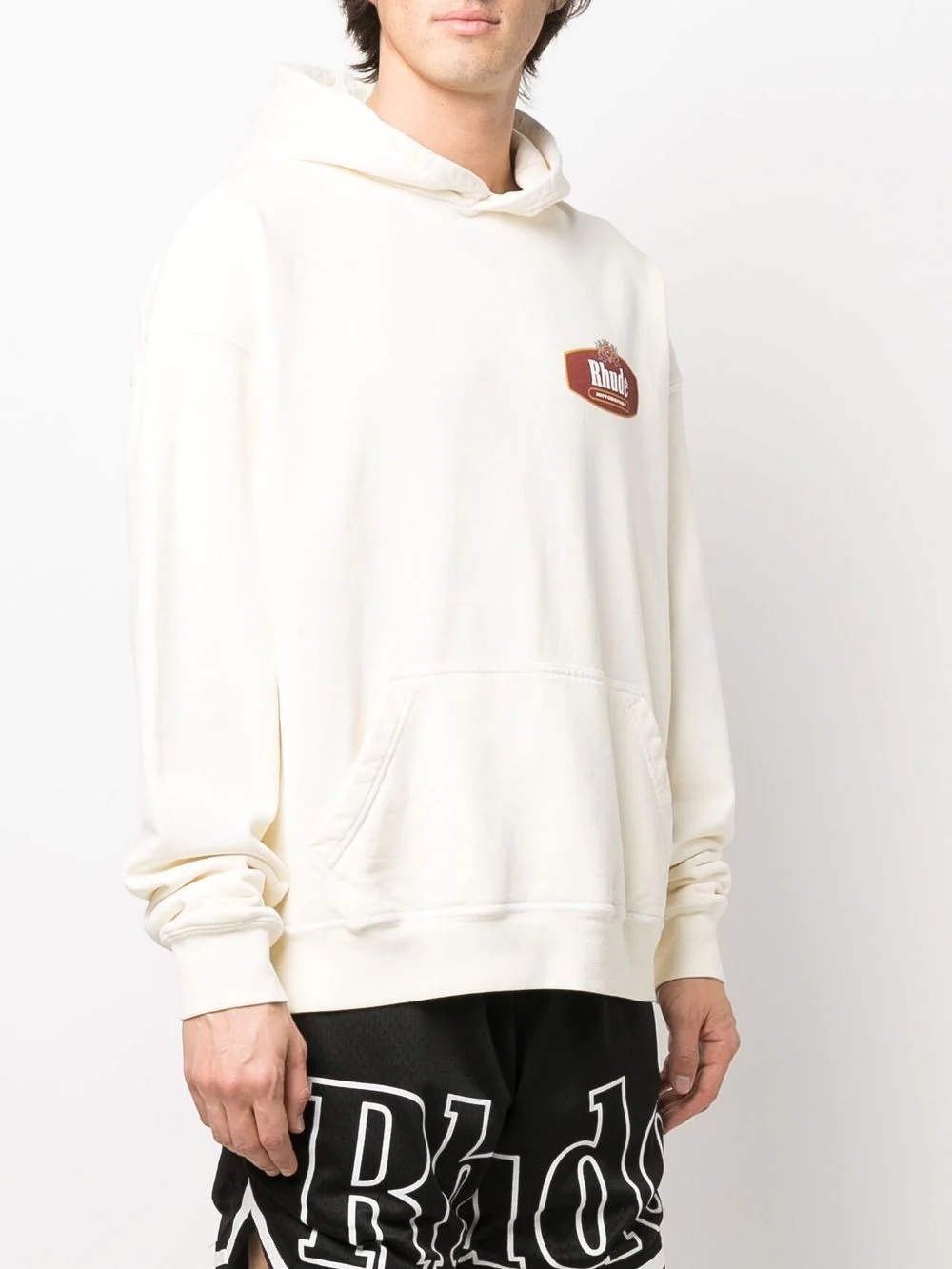 logo-print relaxed hoodie - 3