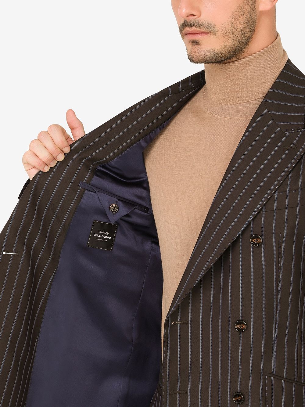 pinstripe virgin wool suit - 6