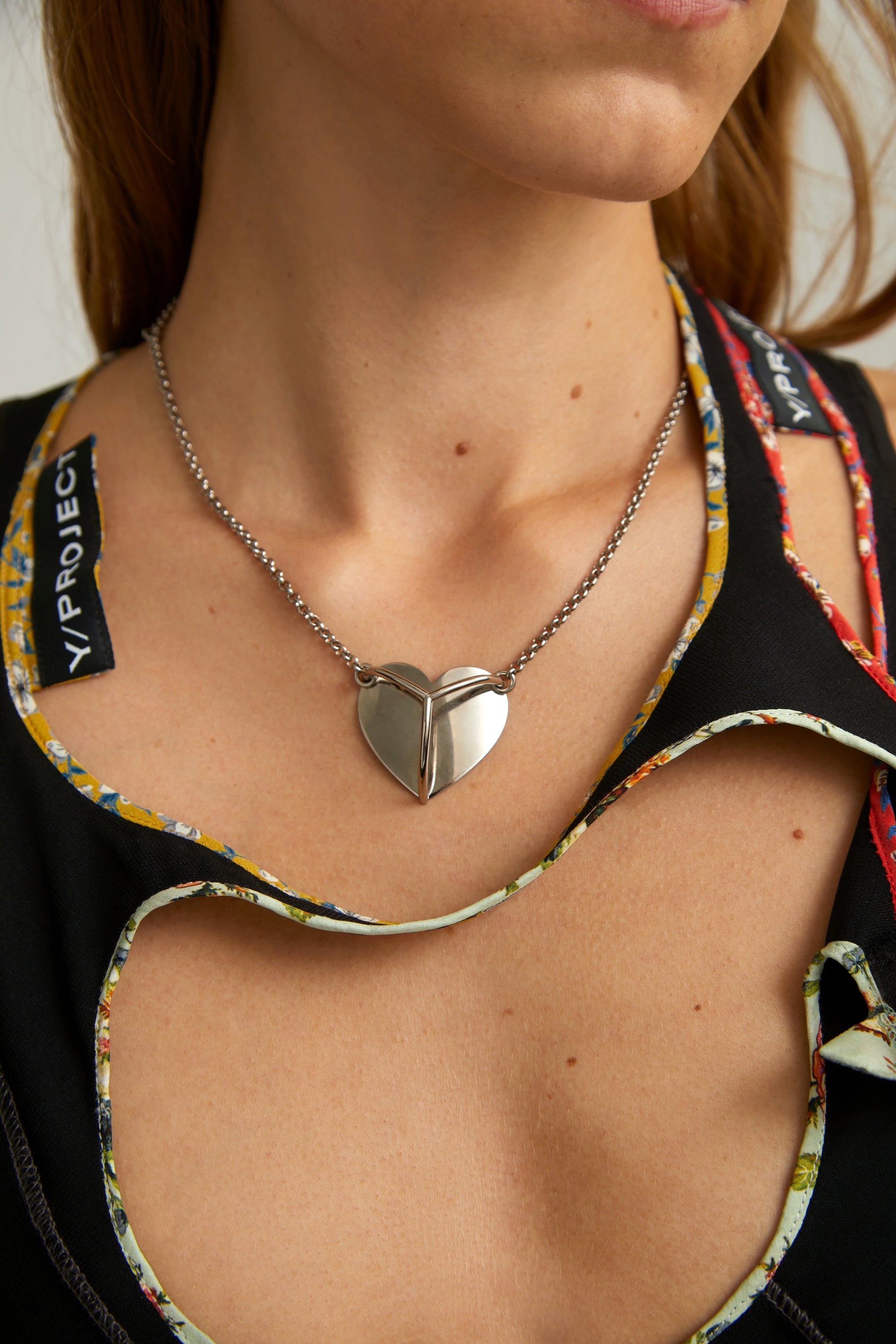 Shield Y Heart Necklace - 2