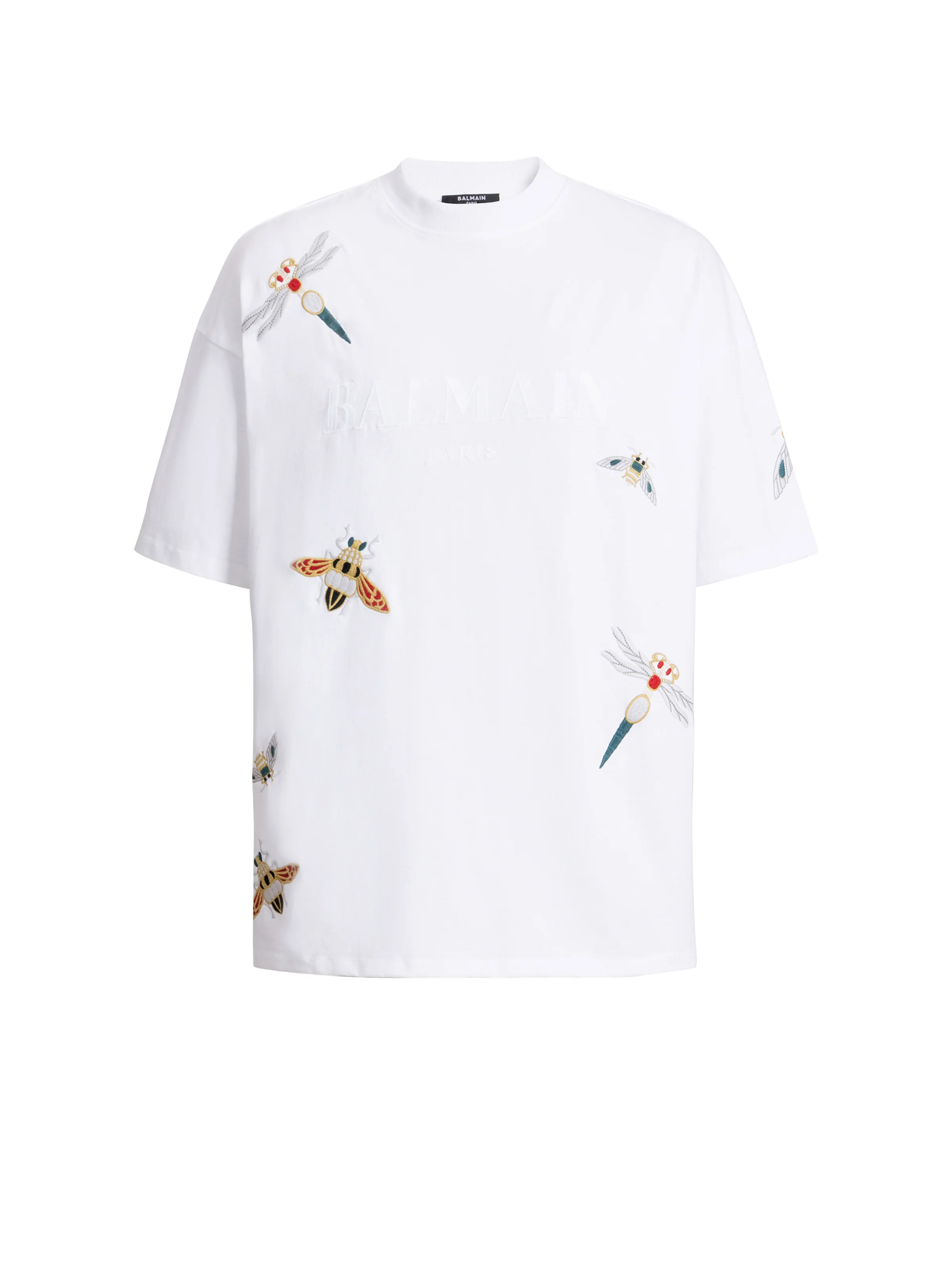 Embroidered Balmain Insect T-shirt - 1