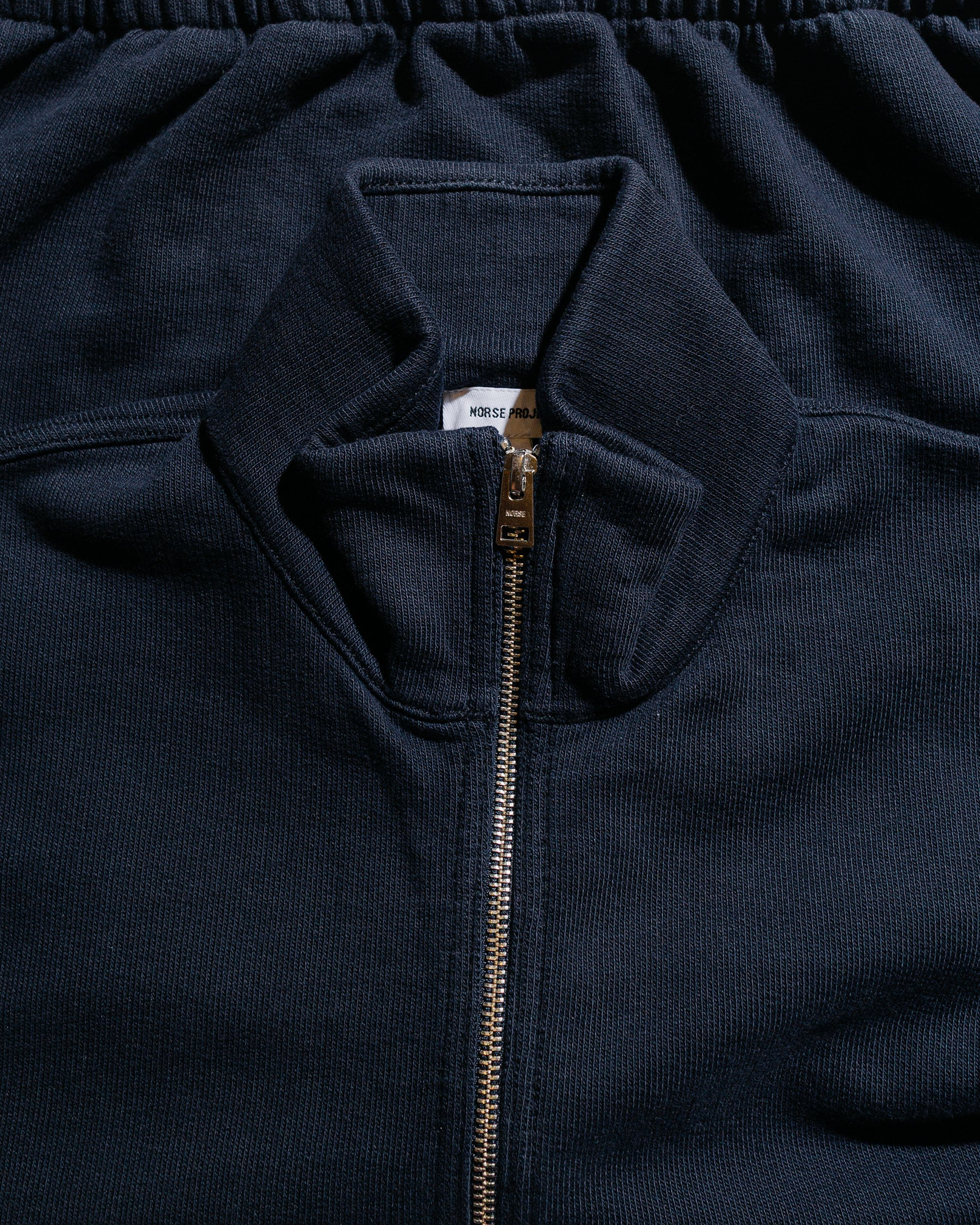 Bjorn Relaxed Organic Loopback Track Jacket Dark Navy - 5