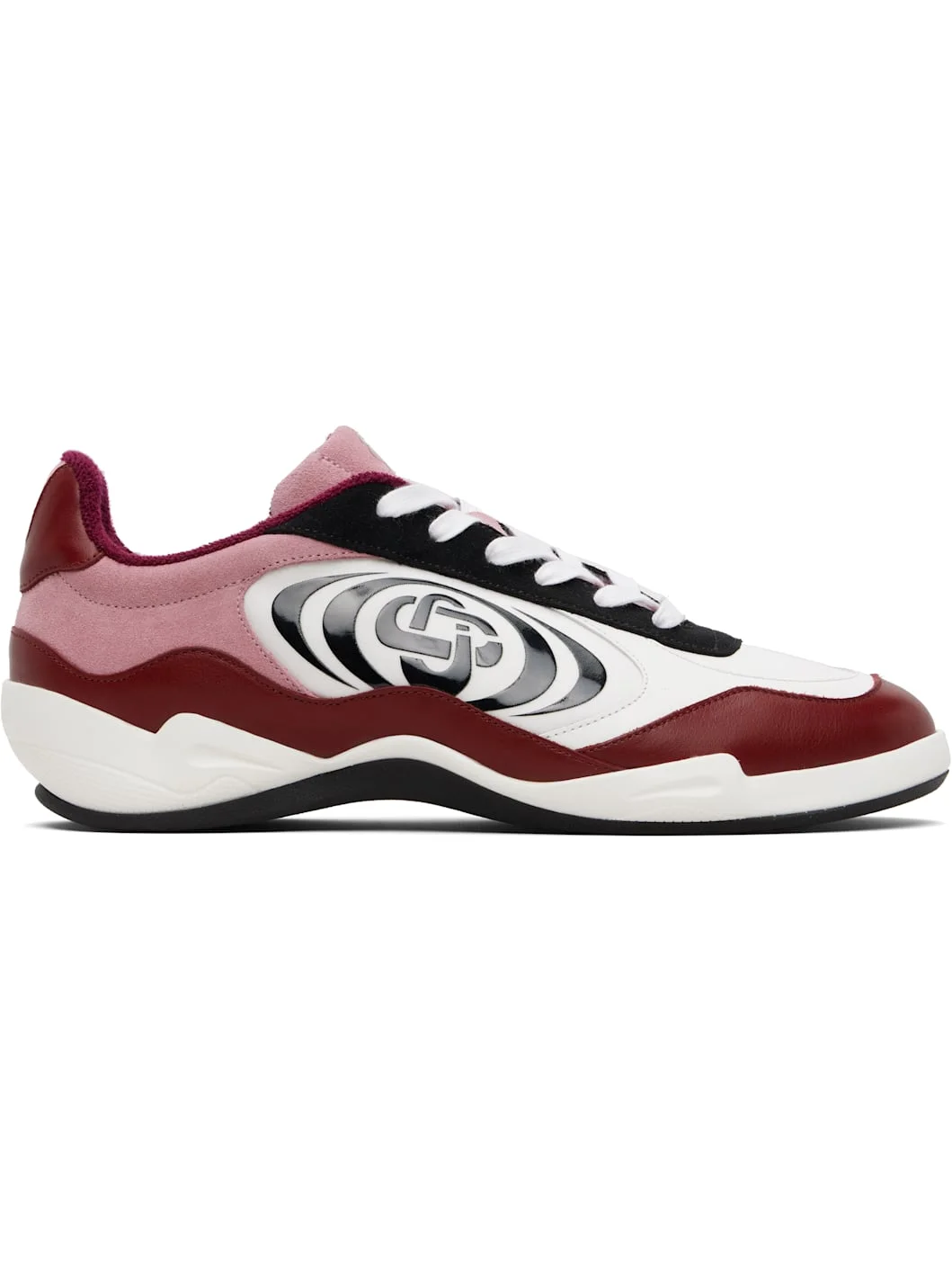 Burgundy & White Squash Indoor Sneakers - 1